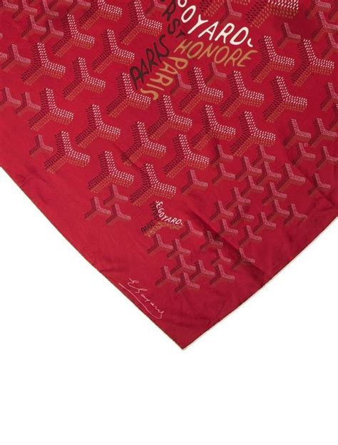 goyard scarf red|Goyard silk scarf.